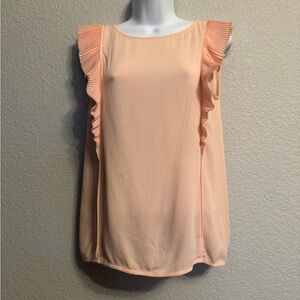 Antonio Melani light pink ruffle top S